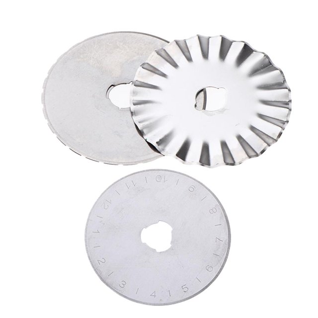 3 piezas de s rotativas / salto, giratoria decorativa de repuesto, s rotativas de retazos circulares, paquete de 45 Gloria Cuchillas de corte rotativo de 45 mm