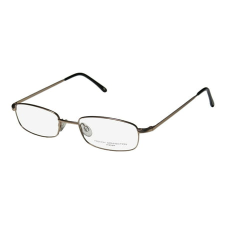 New French Connection Ofc4013 Mens/Womens Designer Full-Rim Gold Sleek English Brand Frame Demo Lenses 52-20-135 Eyeglasses/Eyewear
