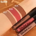 thumbnail image 5 of Juego de 3 pintalabios líquidos mate color nude, marrón, rosa, granate oscuro, para pieles oscuras, para mujeres negras, DNM, juego de tintes labiales permanentes, pintalabios de larga duración, resi, 5 of 5