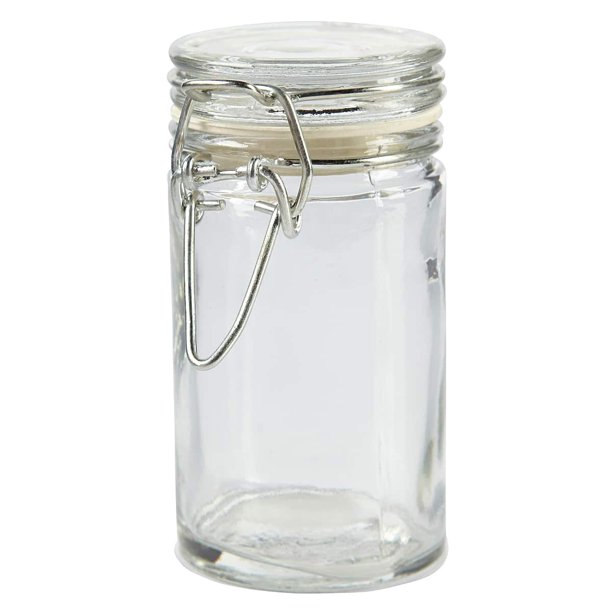 24 Pack 3.25" Mini Glass Round Jar with Latch by ArtMinds™