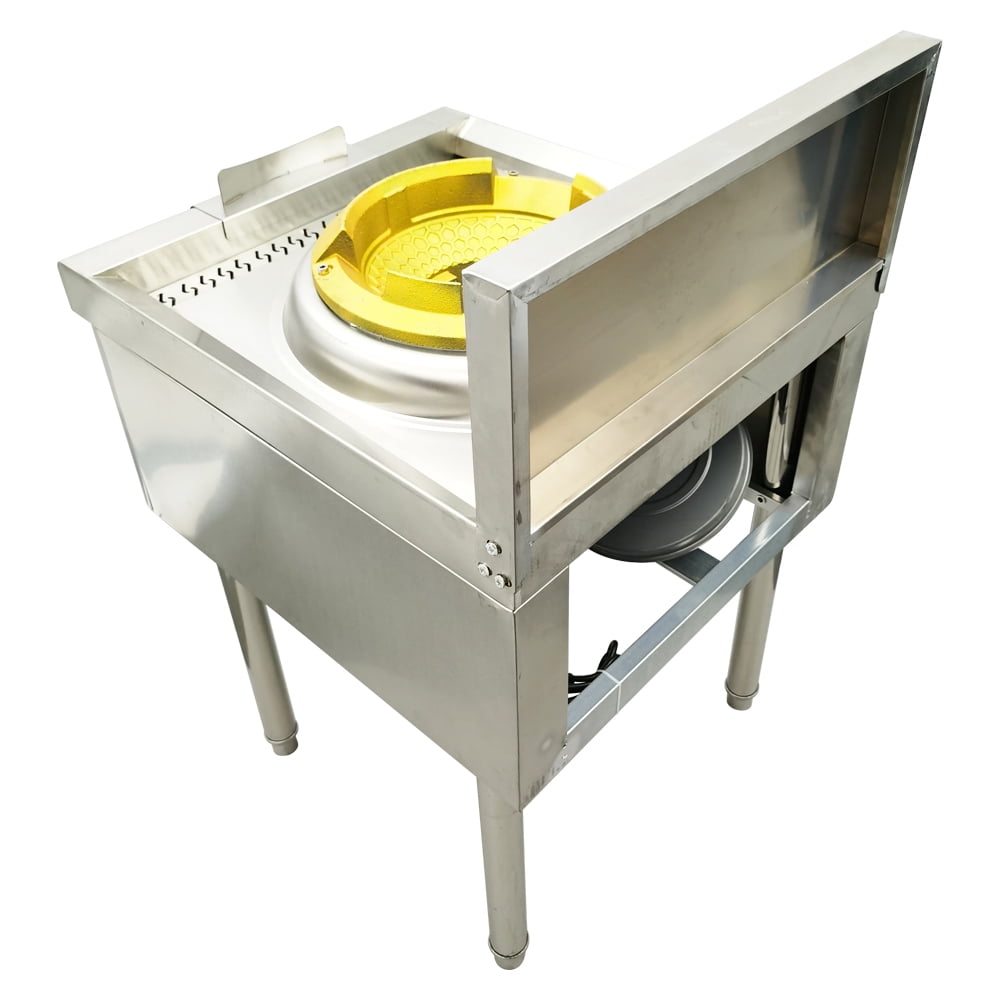 12.2" LPG and Natural Gas Chamber Single Burner Open Style Commercial Gas Wok Gas Stove with Baffle