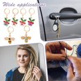 thumbnail image 6 of 24 Pcs Bee Potted Plants Stitch Markers Alloy Enamel Crochet Stitch Marker Charms 304 Stainless Steel Clasp Locking Stitch Marker for Knitting Weaving Sewing Jewelry Making HJEW-AB00042-US6 for DIY, 6 of 6