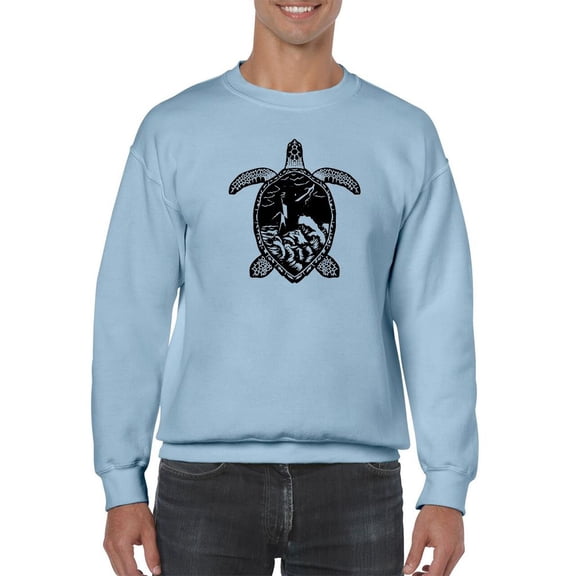 Sea Turtle Bold Silhouette Sweatshirt Men -Image by Shutterstock, Male x-Large