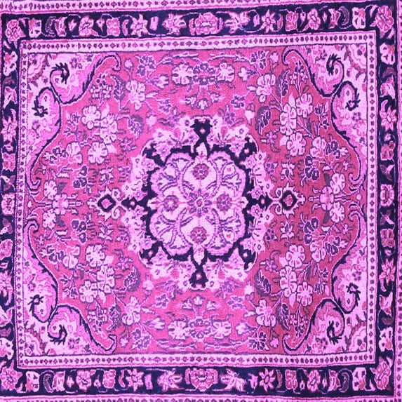 Ahgly Company Indoor Square Persian Purple Traditional Area Rugs, 4' Square
