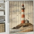 thumbnail image 6 of Pratyus Birds Wall American Scene Painting Shower Curtain Set with Hooks Chic Modern Bathroom Decor Cloth Fabric 100% Polyester Fiber 69x72, 6 of 7