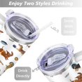 thumbnail image 5 of Stylish Dog Pattern Travel Mug - 40oz Leakproof Tumbler with Straw & Handle - Ideal Gift for Women Who Love Puppies, 5 of 7
