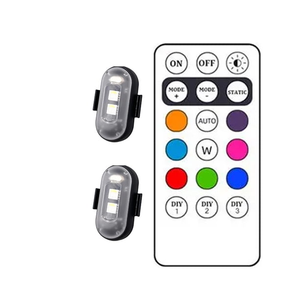 Oferta por tiempo limitado!Luces estroboscópicas Led para aviones, luces para motocicletas, posición de Flash LED, luz inalámbrica, luces para aviones, helicópteros