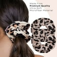 thumbnail image 4 of Kitsch Ultra Soft Microfiber Hair Drying Scrunchies for Frizz Free, Towel Scrunchie, 2 Pack, Leopard, 4 of 11