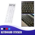 thumbnail image 2 of Russian TRANSPARENT Keyboard Stickers 4Colors For Laptop PC-Computer B1X0 O6H3, 2 of 9