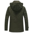 thumbnail image 4 of WenVen Men's Coat Warm Parka Coat Winter Fleece Puffer Coat Hooded Ski Jacekt Green 2XL, 4 of 6