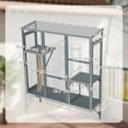 thumbnail image 3 of PawHut Catio Outdoor, Cat Window Box Enclosure for 2-3 Large Cats, Grey, 3 of 10