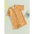 thumbnail image 3 of Bagilaanoe Newborn Baby Boys Summer Jumpsuit Print Short Sleeve Bodysuit 3M 6M 9M 12M 18M 24M Infant Casual One Piece Romper, 3 of 8