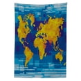 thumbnail image 3 of Ambesonne Digital Tablecloth Rectangular Table Cover, Geometric Modern, 52"x70", Earth Yellow Sky Blue, 3 of 4