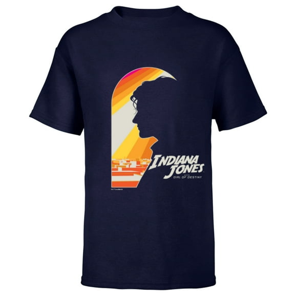 Lucasfilm Indiana Jones and the Dial of Destiny Helena Sun - Short Sleeve T-Shirt for Kids - Customized-Navy