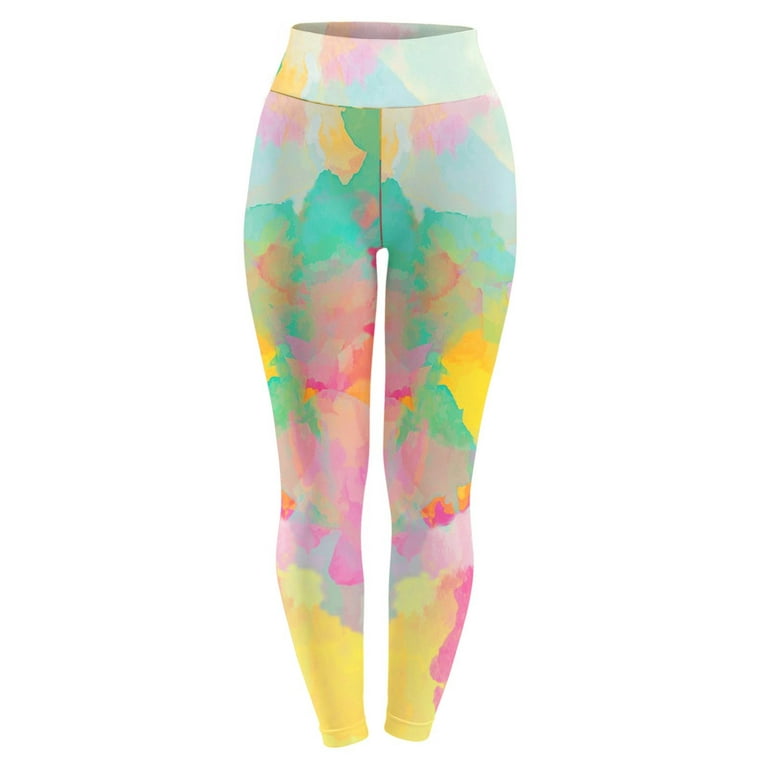 YWDJ Tights for Women Workout Gym High Waist Sports Yogalicious Print Tie  Dye Utility Dressy Everyday Soft Fitness Girls Leggings Skinny Tie-dyed  Printed Stretchy Tights Trouser Yoga Pants Pink L 