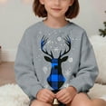 thumbnail image 6 of MKOSPLRT Reindeer Christmas Sweatshirts Kids 1-15Y Crewneck Long Sleeve Xmas Party Pullover Warm Fall Sweat Shirts for Girl Boy, 6 of 8
