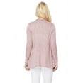 thumbnail image 4 of YEMAK Women's Long Sleeve Soft Sheer Slub Open Front Casual Cardigan Sweater MK8080-MSR-S, 4 of 7