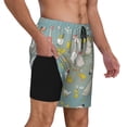 thumbnail image 3 of Gaeub Cute Farm Birds Mens Swim Trunks Stretch Beach Shorts Quick Dry for Men Swim Shorts Swimwear with Pockets- Small, 3 of 9
