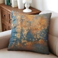 thumbnail image 4 of 16x16inches Burnt Orange Cushion Covers Throw Pillow Covers Set of 2 Decorative Taupe Abstract Art Square Pillow Covers Pillowcases for Sofa Couch Bedroom Living Room and Outdoor Home Décor, 4 of 7