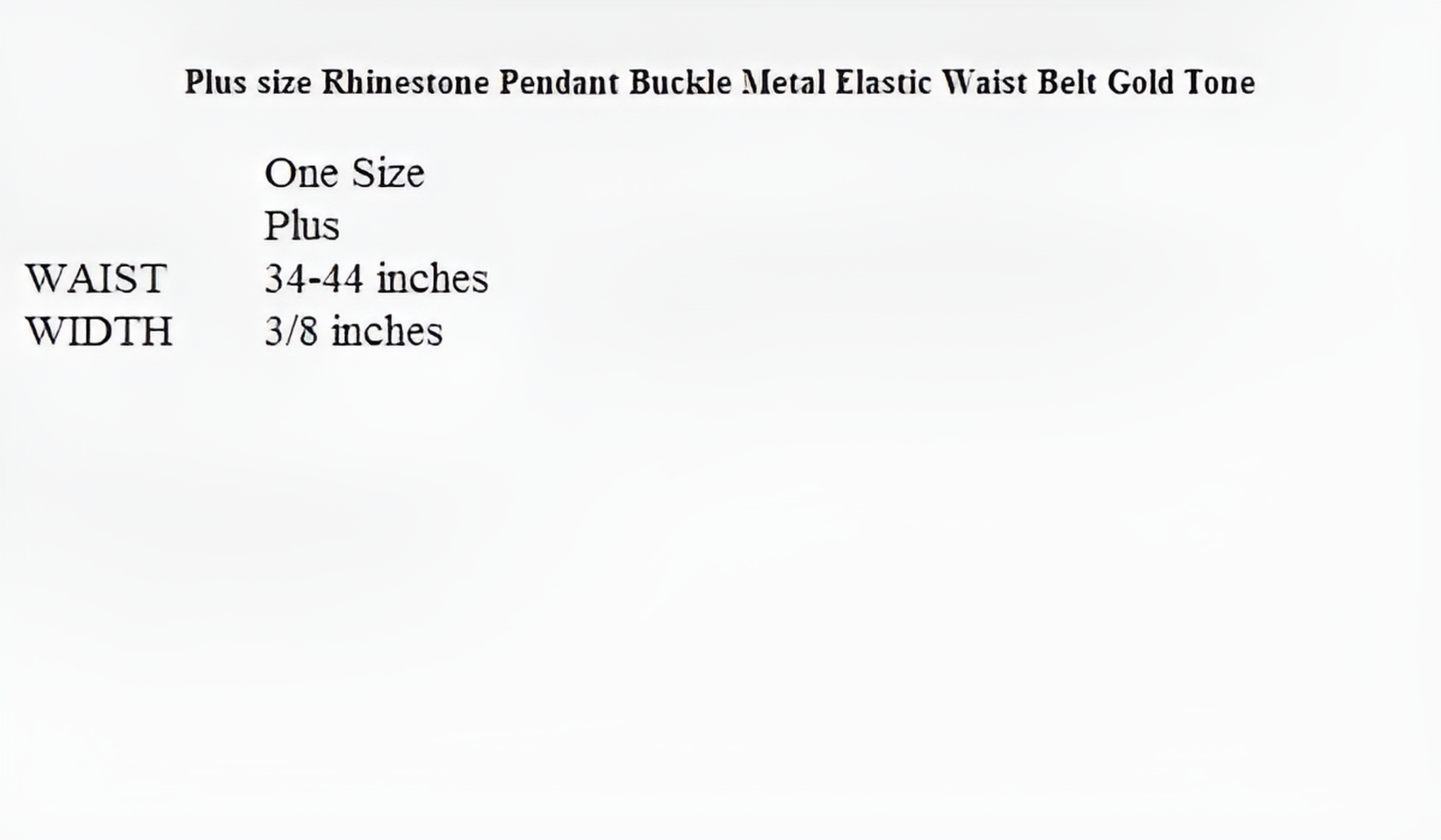 4877 Evogues Plus Size Rhinestone Pendant Buckle Metal Elastic Waist Belt Layered rhinestone buckle plus size elastic belt -id.wh22516 main image 4