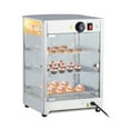 thumbnail image 2 of Ataucjin Commercial Food Warmer Display Cabinet, 14-inch 3-Tier, 800-Watt Pizza Warmer with 3D Heating, Bottom Fan, Countertop Pastry Warmer with Temperature Knob Stainless Steel Frame Glas, 2 of 8