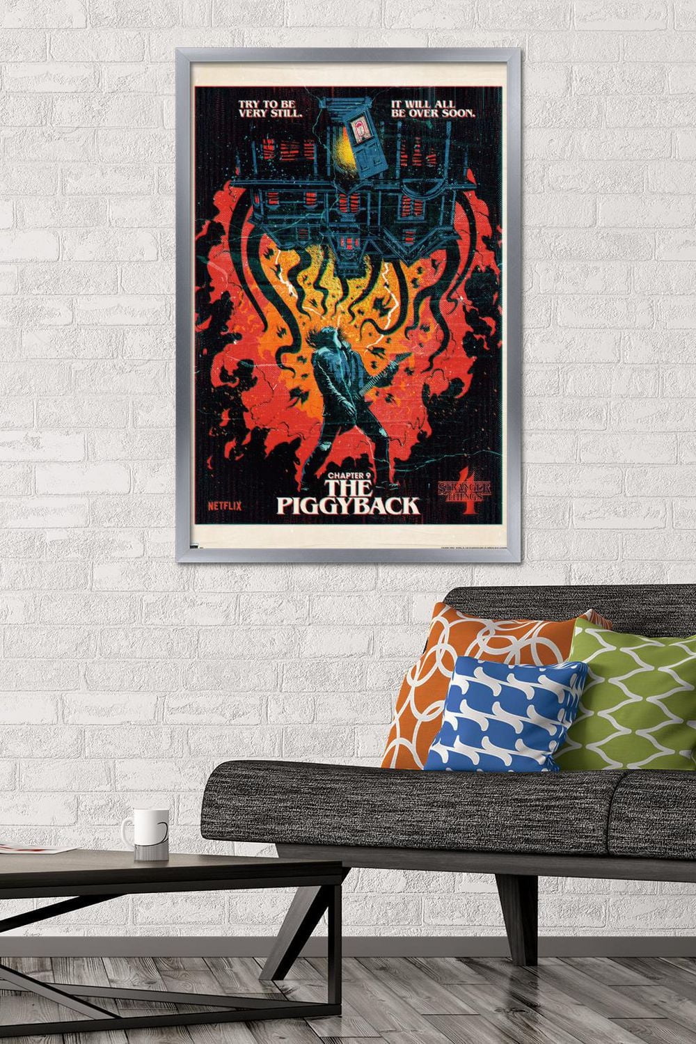 Netflix Stranger Things: Season 4 - The Piggyback Wall Poster with Magnetic Frame, 22.375" x 34"