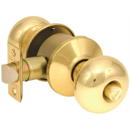 Plymouth Knob Set Privacy Lock - US Lock 2020 Series Privacy Knobset Adjustable Backset Plymouth Knob Brass