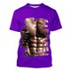 thumbnail image 5 of Camisetas de Manga Larga de los Hombres Casual Muscle Print Graphic Tee, Camiseta de Cuello de Tripulación de Manga Corta para las Vacaciones Diarias, 5 of 9