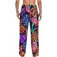thumbnail image 3 of Beach Colorful Tropical Leaf Men'S Pajama Pants Soft Sleep Lounge Pants Pjs Bottoms With Pockets Xx-Large, 3 of 6