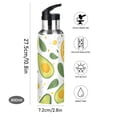 thumbnail image 5 of ALAZA Avocado Lemon Leaves Water Bottle Insulated Flask Stainless Steel Straw Lid 20 oz, 5 of 6