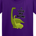 thumbnail image 4 of Inktastic I Love My Mom with Baby and Mommy Brontosaurus Youth T-Shirt, 4 of 5