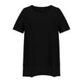 thumbnail image 5 of BSDJILFG Womens T-Shirt Waffle Knit Lounge Tops Summer Casual Soft Comfy Tees Loose Fit Drop Shoulder Short Sleeve Crewneck Pajama Tops Sleepwear, 5 of 5
