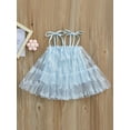 thumbnail image 2 of Genuiskids Newborn Infant Baby Girls Slip Dress Toddlers Sweet Style Flower/Mixed Color Tie Up Shoulder Strap Sleeveless Mesh Princess Skirt with Lining 0-3T, 2 of 8