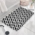 thumbnail image 3 of Black White Geometric Checkered Flannel Non Slip Door Rugs,Washable Door Mats Indoor,Decorative Door Mats,Dirt-Resistant and Absorbent Doormat for Entrance,Bedroom,Kitchen,Bathroom,31.5"x17", 3 of 4