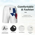 thumbnail image 3 of Mens Texas Flag Map Swimming Trunks with Compression Liner Beach Quick Dry Swim Shorts, 3 of 6