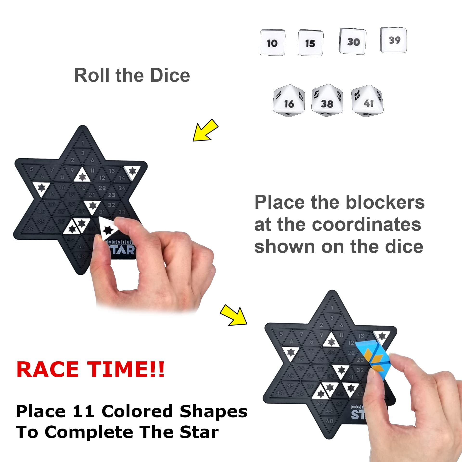 The Genius Star - A Toy of The Year Award-Winning Family Board Game for Two Players