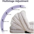 thumbnail image 4 of Double Lazy Sofa, Bean Bag Bed, Floor Couch for Adult, Floor Chair with Back Support. (White), 4 of 7