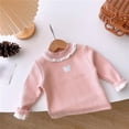 thumbnail image 2 of QHFBli Girls Long Sleeve Knitted Bolero Cardigan Kids Button Closure Shrug Sweaters Cropped Jacket Cover Up Tops, 2 of 3