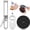 Black & White, variant on NiHome 3-in-1 Jar Opener Set, Stainless Steel Lid Opener with 6 Inch Silicone Gripper Pad and 5-in-1 Bottle Opener, Fits 0.75-4 Inch Lids, Pull Tab Can Opener, Beer Bottle Opener (Black, White)