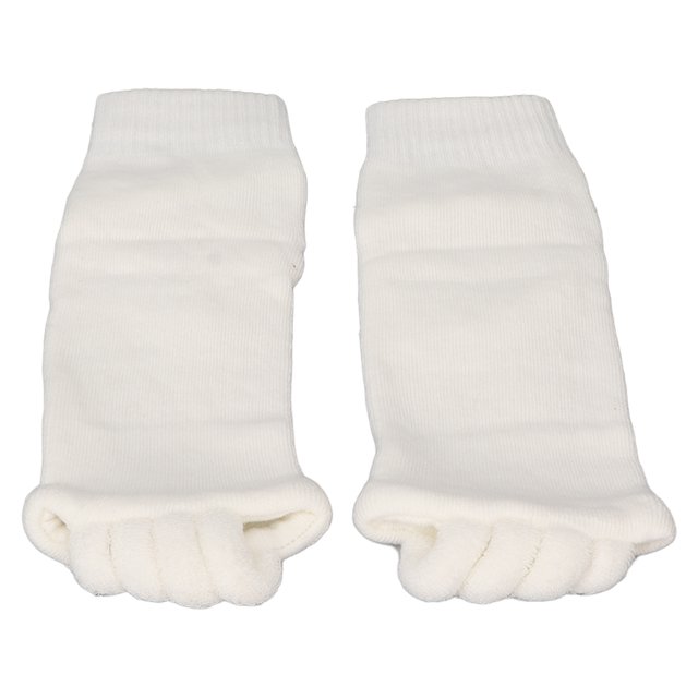 Toe Spacer Socks, Multifunctional Foot Alignment Socks Elastic Stretchy Improves Circulation Protection Reduce Pain for Gym White
