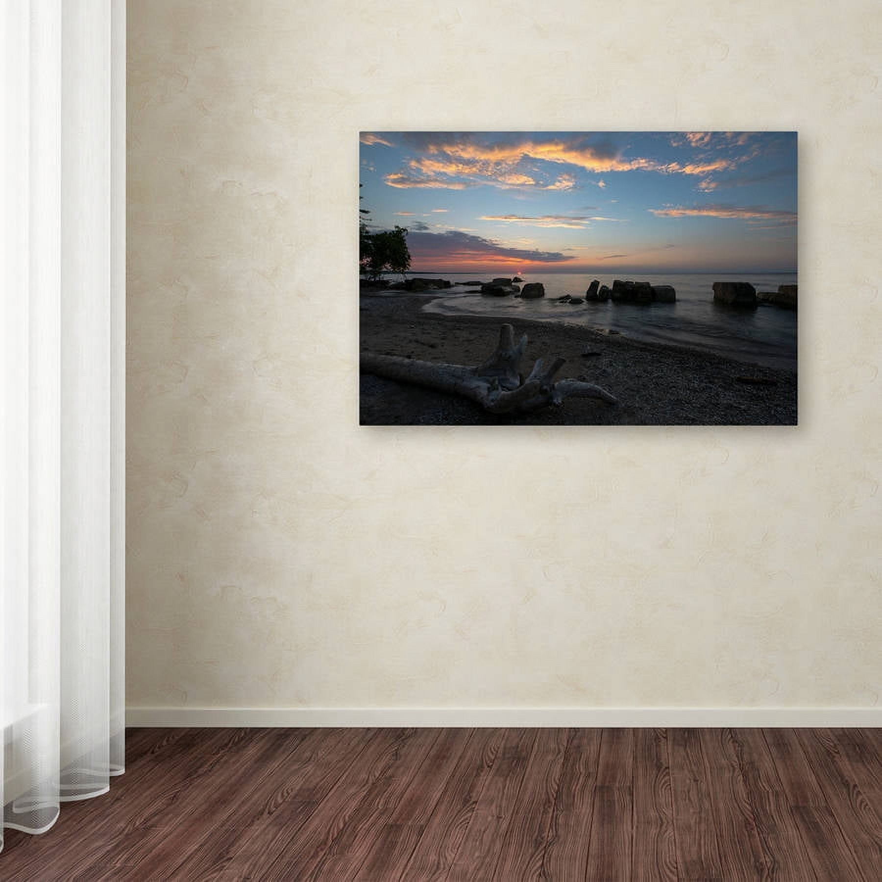 Trademark Fine Art "Magic on the Shores of Lake Erie" Canvas Art by Kurt Shaffer