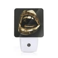 thumbnail image 1 of Balery Golden Lips Modern Sculpture Luz Nocturna LED con Sensor Automático, Enchufe con Sensor Crepuscular, Luz Suave de 0.5W para Dormitorio, Pasillo, Baño-EU, 1 of 7