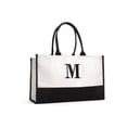 thumbnail image 2 of Weddingstar Modern Initial Colorblock Tote, 2 of 4