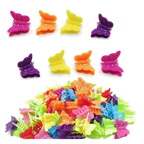 EcoNesxp Colors available Various colors available Beautiful Random 50pcs Butterfly Hair Clips Pastel Color Matte Color 90s Girls Women