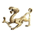 thumbnail image 4 of Adornos de estatua de latón Feng Shui, regalo de inauguración de la casa en miniatura, escultura china Dragón azul, 4 of 9
