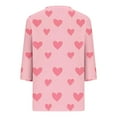 thumbnail image 4 of fartey Plus Size 3/4 Sleeve Blouses for Women 2025 Valentine's Day Tops Romantic Heart Printing T Shirts Lounge Fun V Neck Fashion Blouse Tees for Girls, S-5XL, 4 of 5