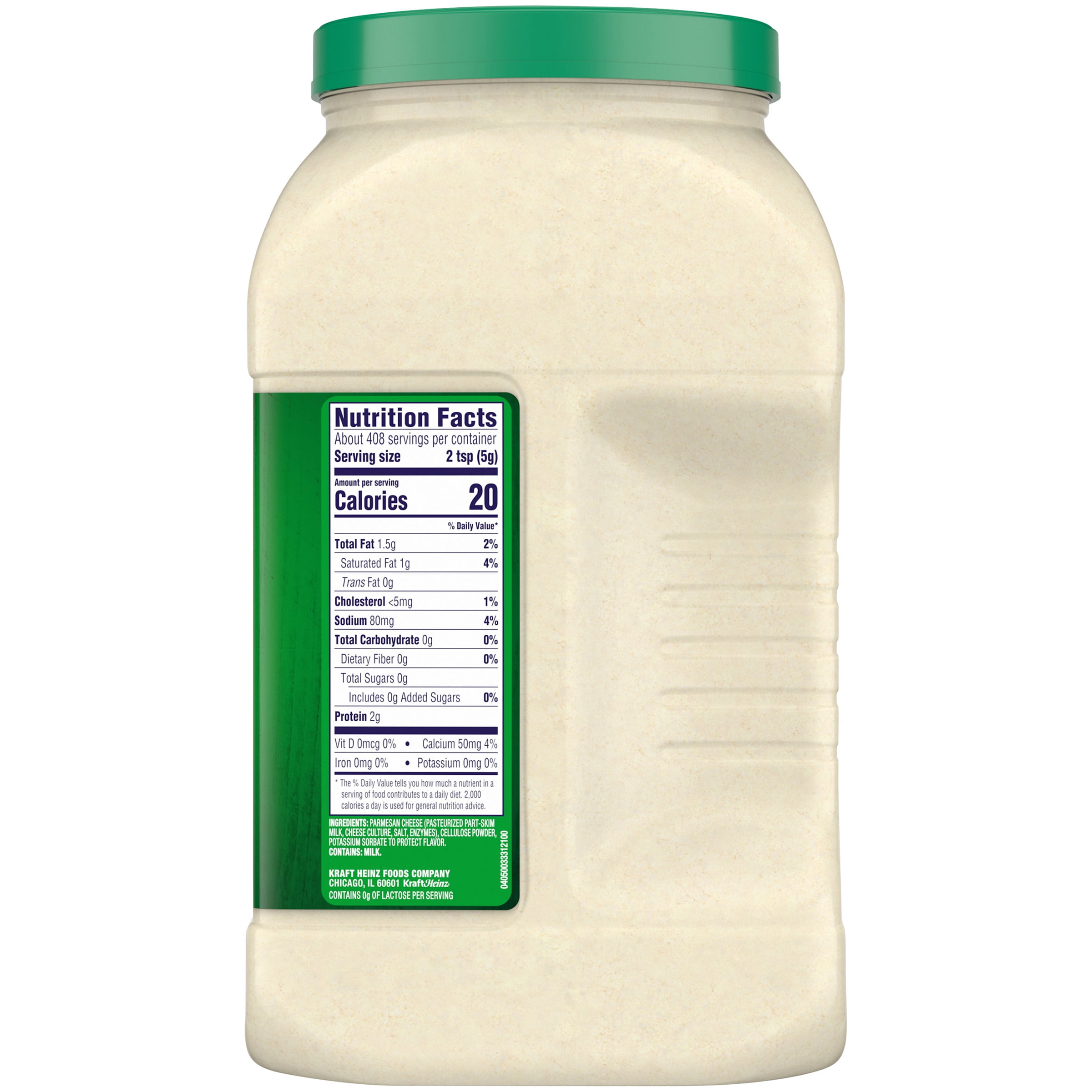 Kraft parmesan cheese label