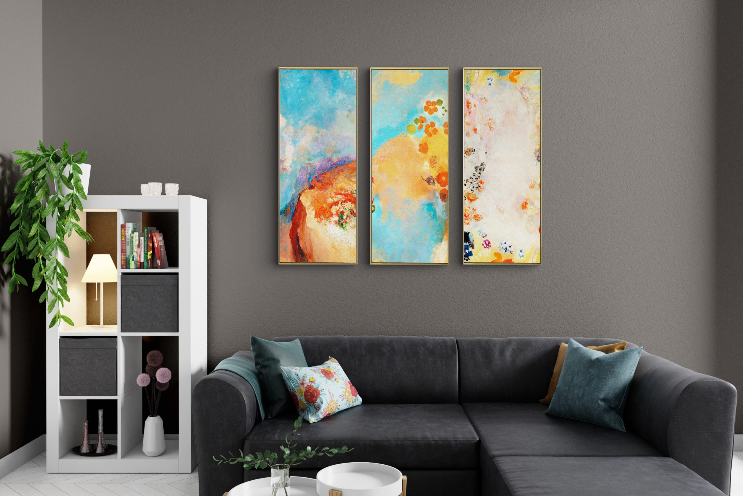 Royal Designs, Inc. Premium Aluminum Floating Canvas Picture Frame, PF-1001-28x56-BGL, 28 x 56, Brushed Gold, Over 1500 Sizes Available
