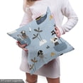 thumbnail image 4 of Ambesonne Cat Fabric by the Yard Upholstery, Marine Animals on Ship, 2 Yards, Multicolor, 4 of 4