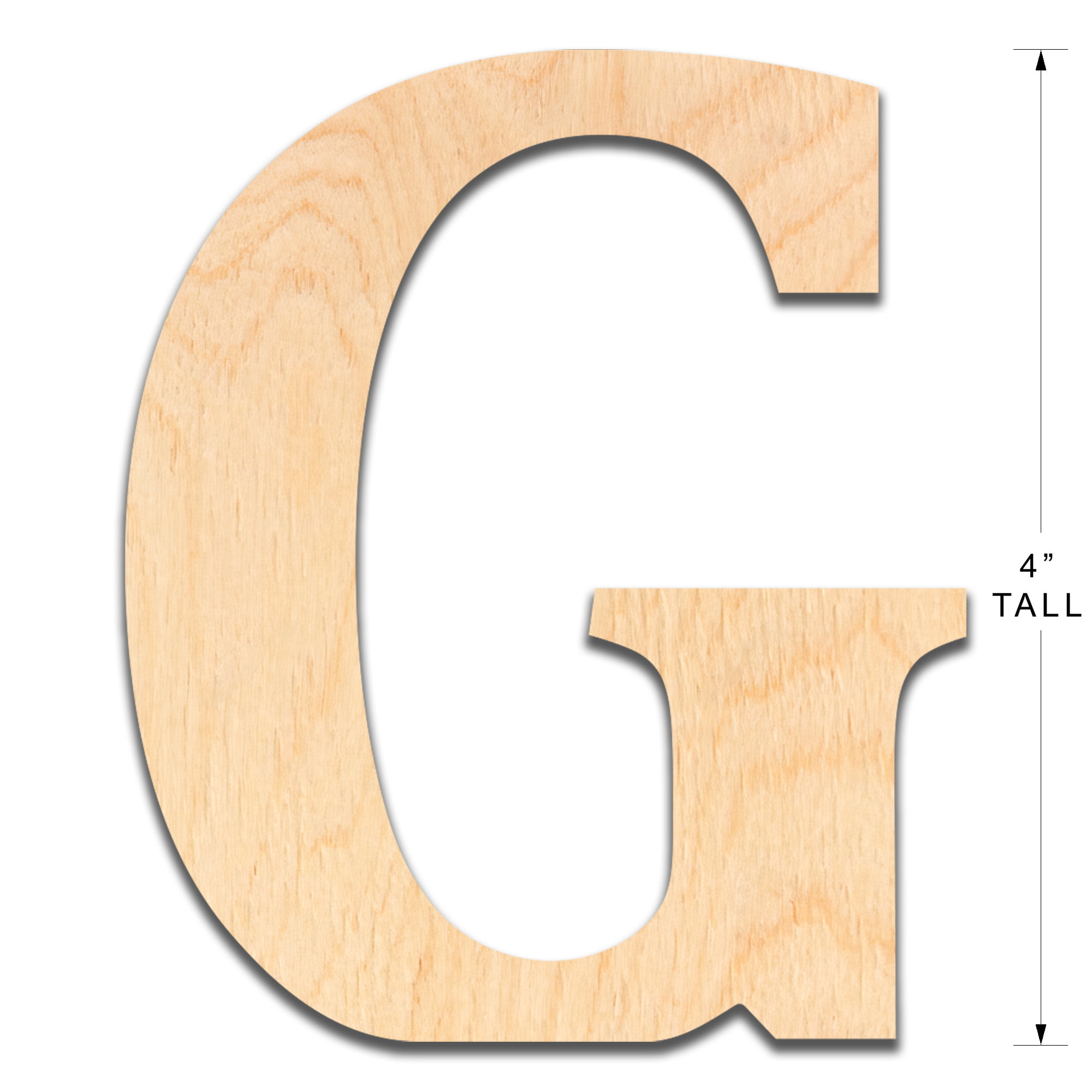 4 Inch Wooden Letter E Ready for Painting or Decorating 
